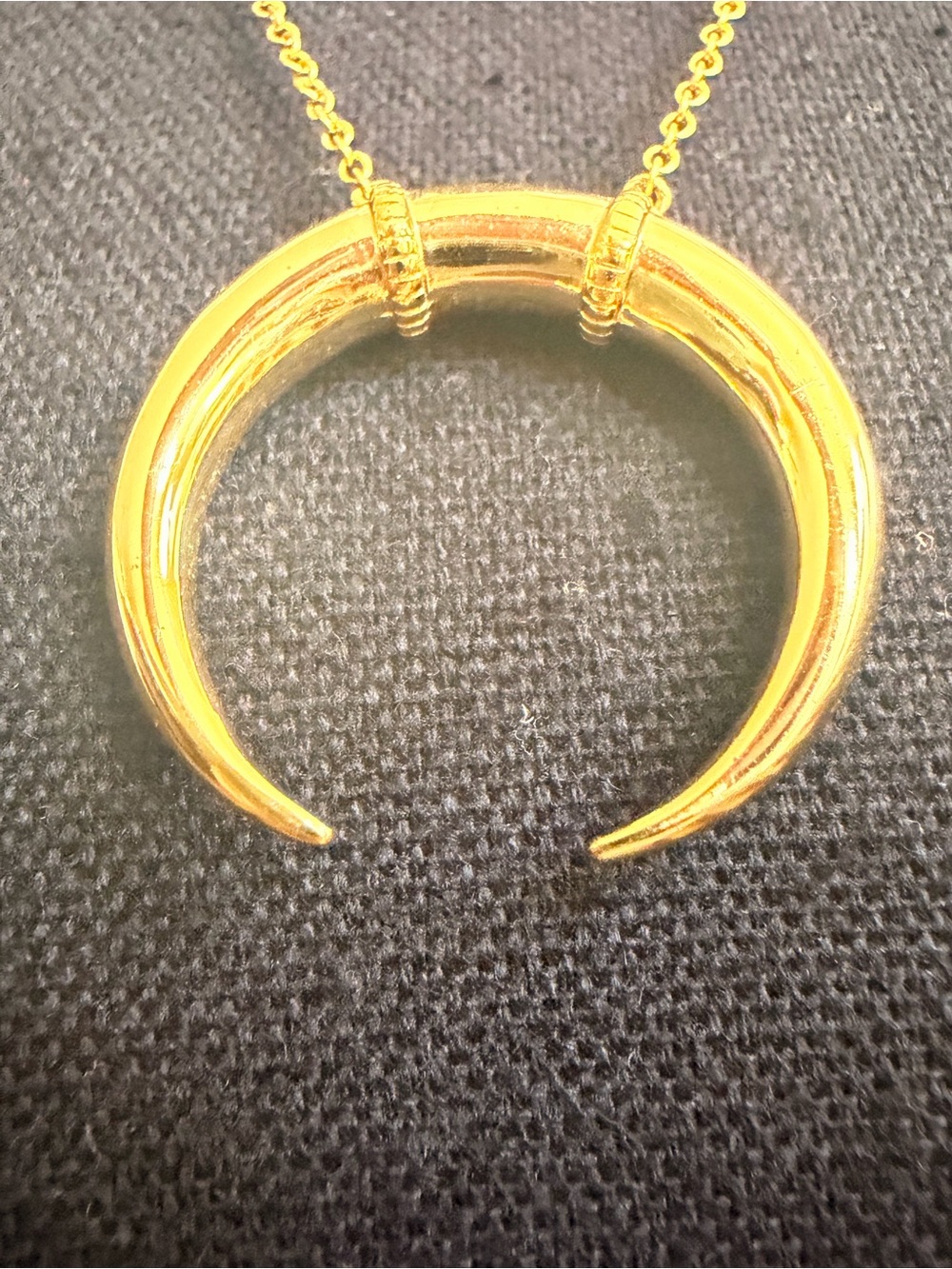 Gorjana Polished Gold Cayne Crescent Necklace